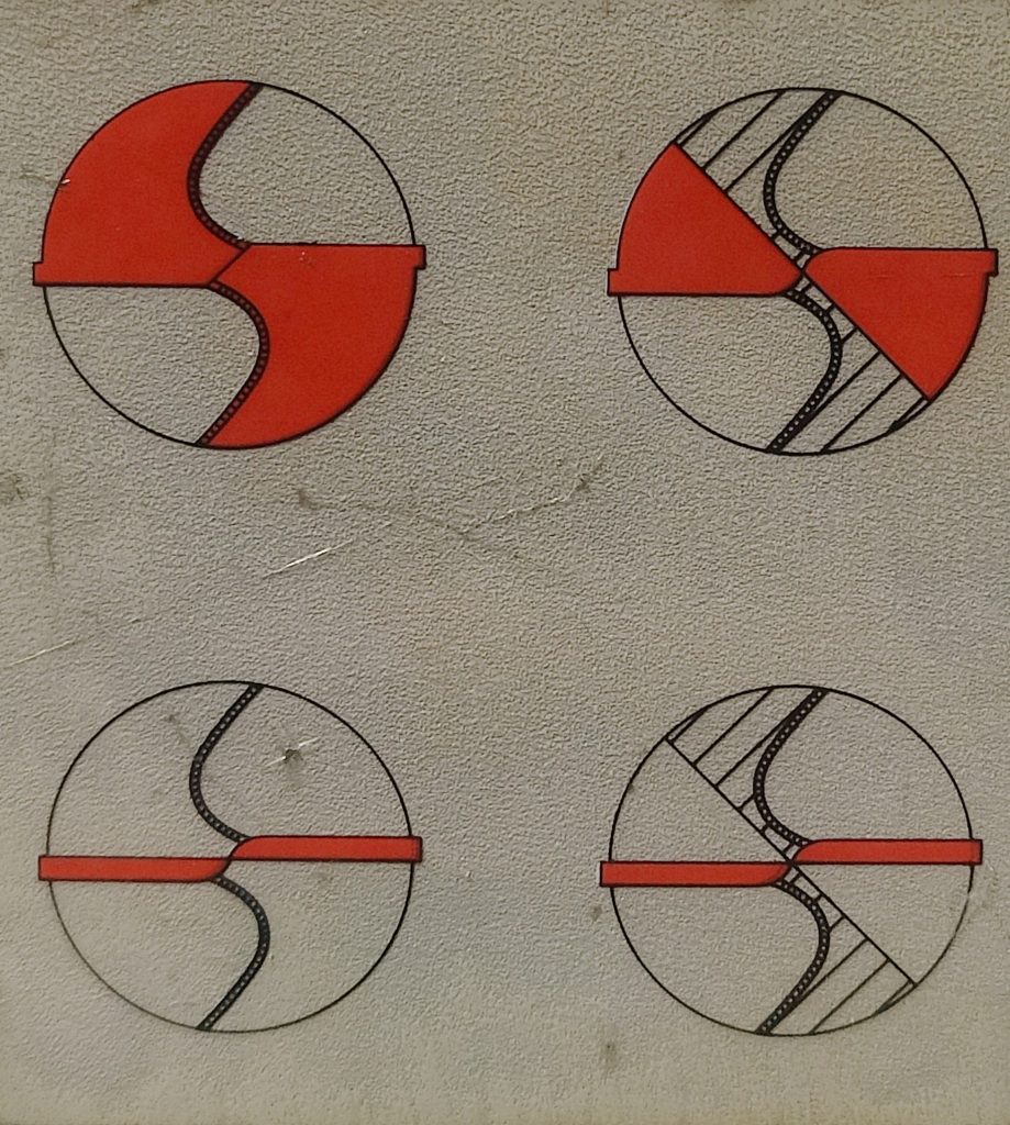 Conic Point (Top Left), Split Point (Top Right), Facet Point (Bottom Left), & Facet Split Point (Bottom Right)